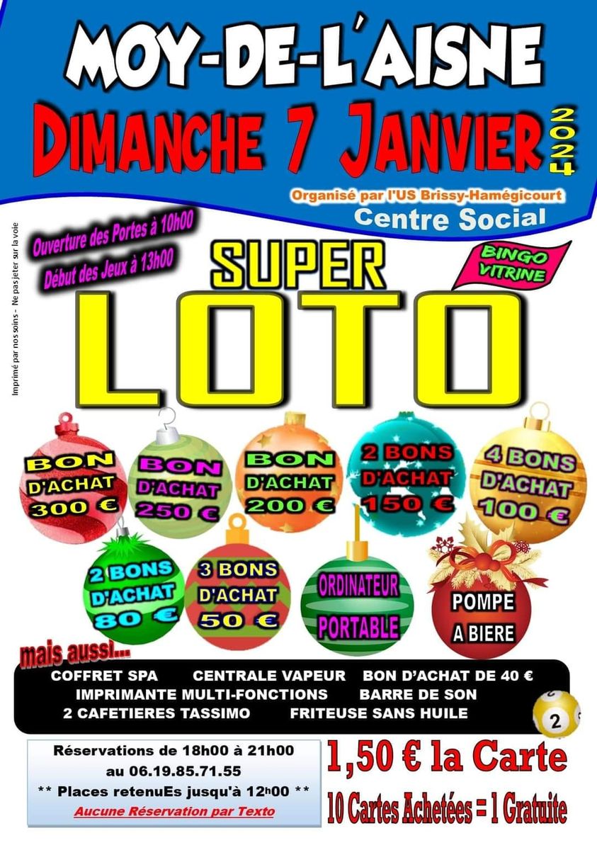 Super loto de Moÿ-de-l'Aisne  Conseil départemental de l'Aisne