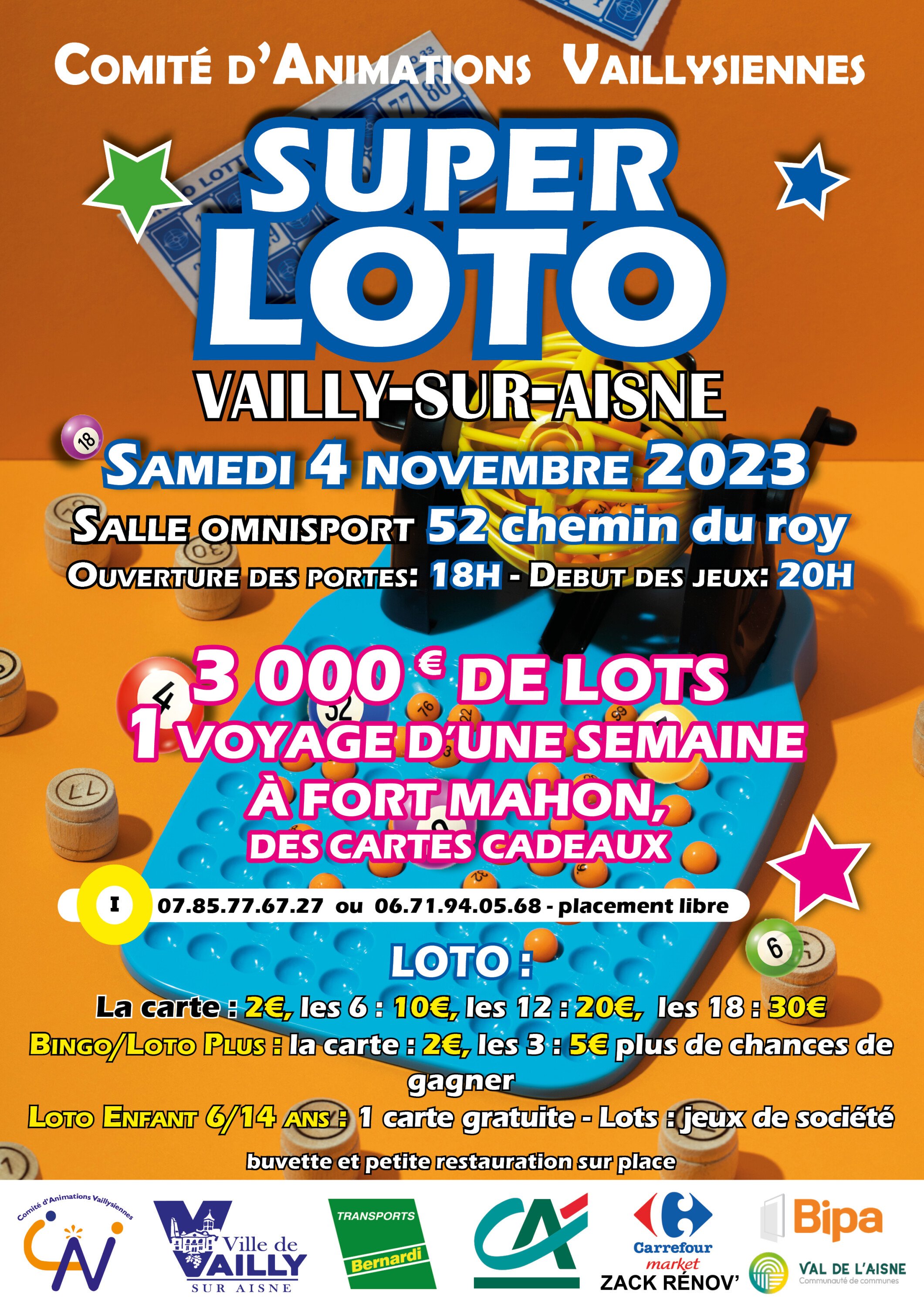 Super Loto à Vailly sur Aisne  Conseil départemental de l'Aisne