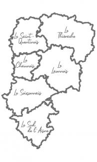 Secteurs des Offices de tourisme de l'Aisne