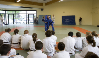 champions de judo avec les judokas de l'Aisne