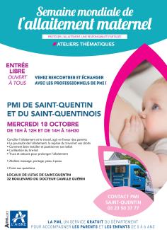 Semaine mondiale de l'allaitement maternel PMI Saint-Quentin