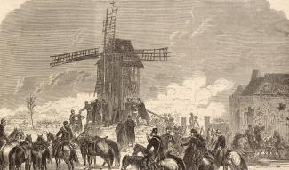 001 - Le moulin de Tous-Vents, pendant la bataille de Saint-Quentin, le 19 janvier