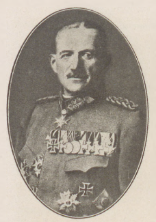 Le général von dem Borne, chef de la 13. Infanterie-division