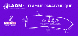 Parcours de la flamme paralympique à Laon