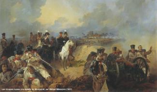 Les troupes russes à la bataille de Montmirail, par Mikhail Mikeschin (1857)