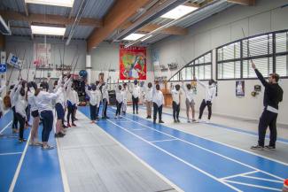 Séance de découverte de l'escrime à Soissons