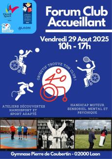 Forum Club Accueillant le vendredi 29 août 2025 à Laon