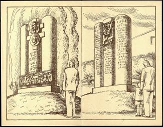 Illustration de la brochure éditée par le comité du monument en 1948 ©Arch. dép. Aisne SC/4M301