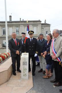 Inauguration de la borne Aisne Terre de mémoire à Neufchâtel-sur-Aisne
