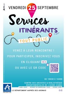 Affiche: rencontre des services itinérants le 25 septembre 2026