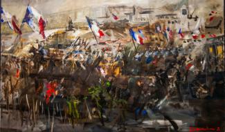 Victoires : exposition des peintres aux armees