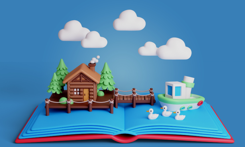 Fond de livre pop-up