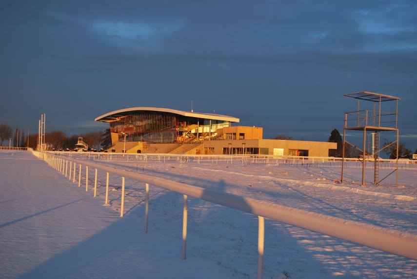 L'hippodrome de La Capelle sous la neige