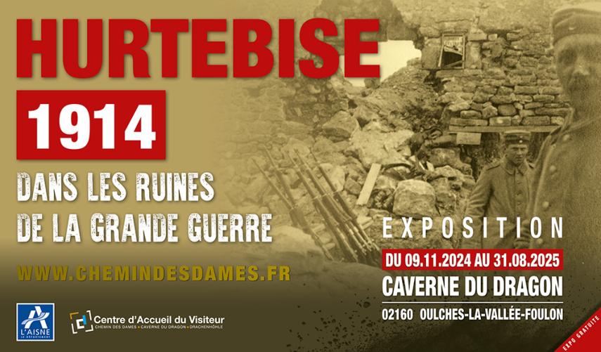 Caverne du Dragon expo Hurtebise 1914 II < Oulches < Aisne < Picardie