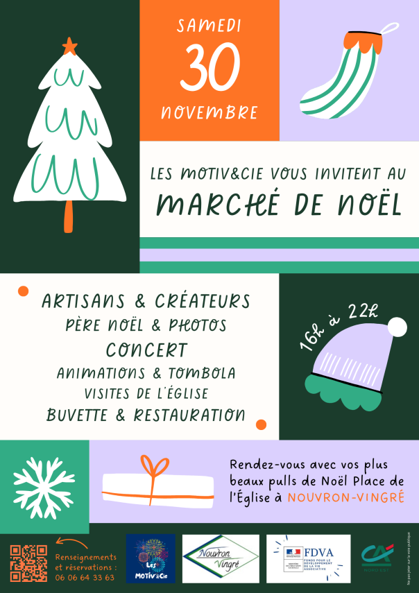 Affiche Marché Concert de Noel de Nouvron-Vingré