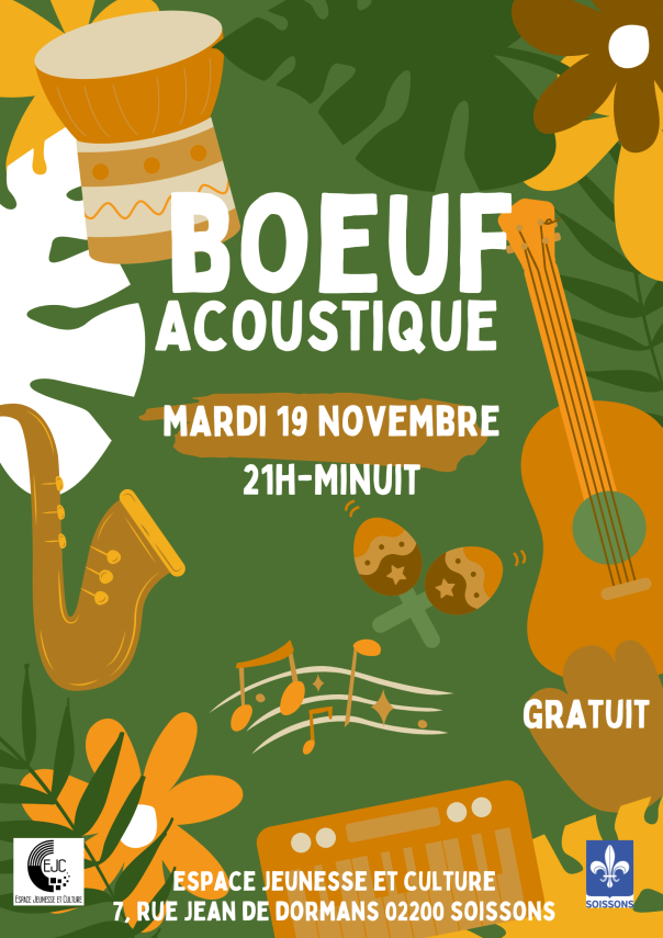 Affiche Bœuf acoustique