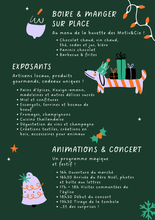 Programme Marché Concert de Noel de Nouvron-Vingré