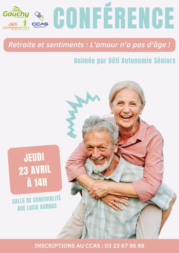 Affiche Conférence :Retraite et sentiments