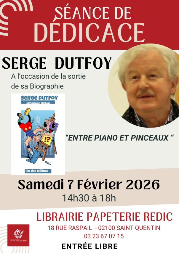 Bleu beige blanc Moderne et simple Séance de dédicace Affiche - 1