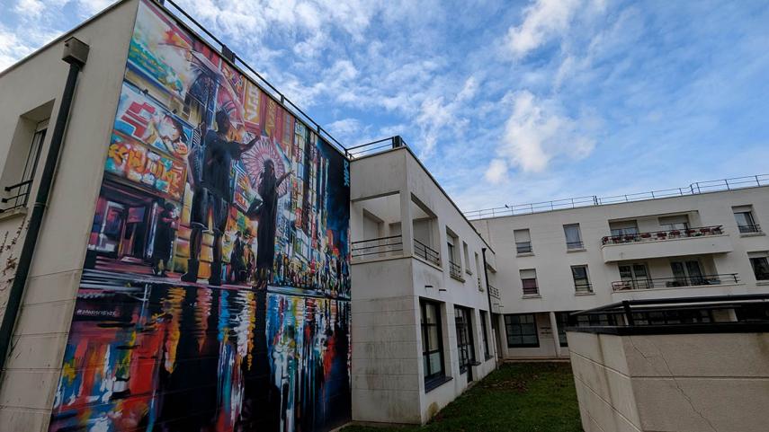 Fresque street art Dan Kitchener < Laon < Aisne < Picardie 