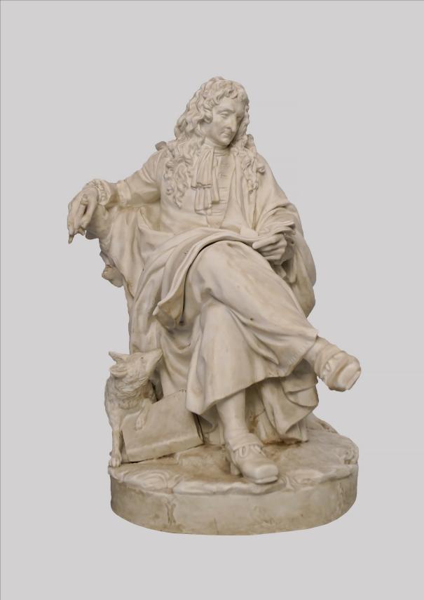 D 878.3.1 - Jean de La Fontaine porcelaine par Pierre Julien