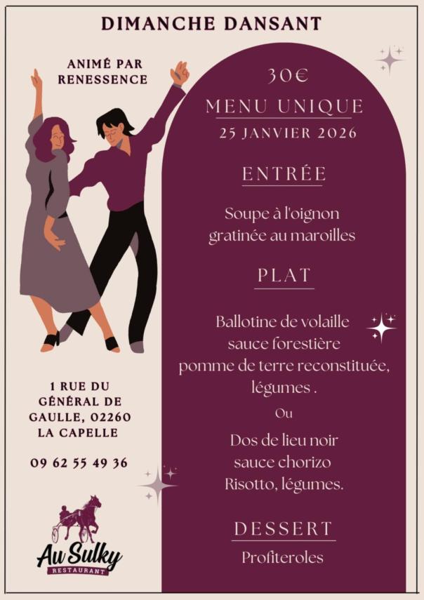 Dimanche dansant 25 01 2026