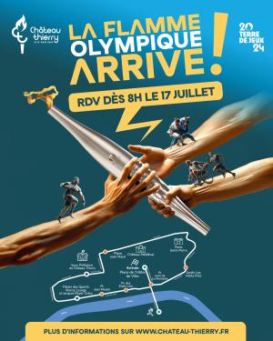 Flamme olympique 2024 Château-Thierry