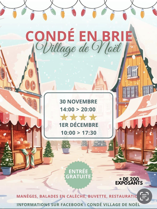 marché de noel de condé en brie